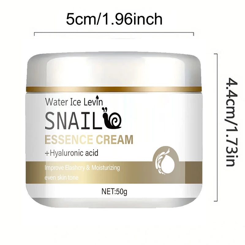 Snail Sticky Moisturizing Cream - Day and Night Cream Contains Niacinamide, Hyaluronic Acid, and Vitamin E for All Skin Types - Firming, Improving and Smoothing Skin Care for Winter and Autum Use