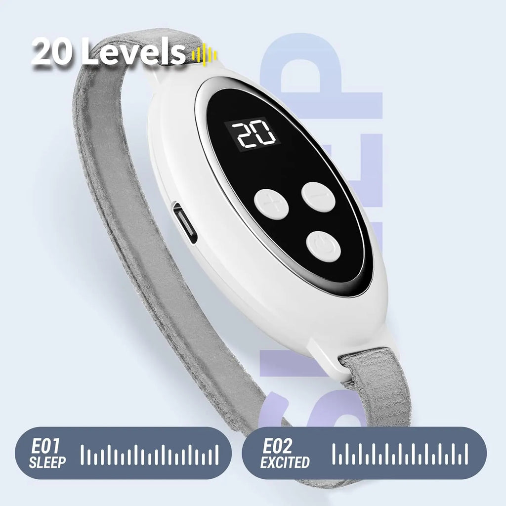 Rechargeable Sleep Aid Device Palm Pulse Sleep Massager Handheld Microcurrent Device for Help Improve Sleep Insomnia Anxiety