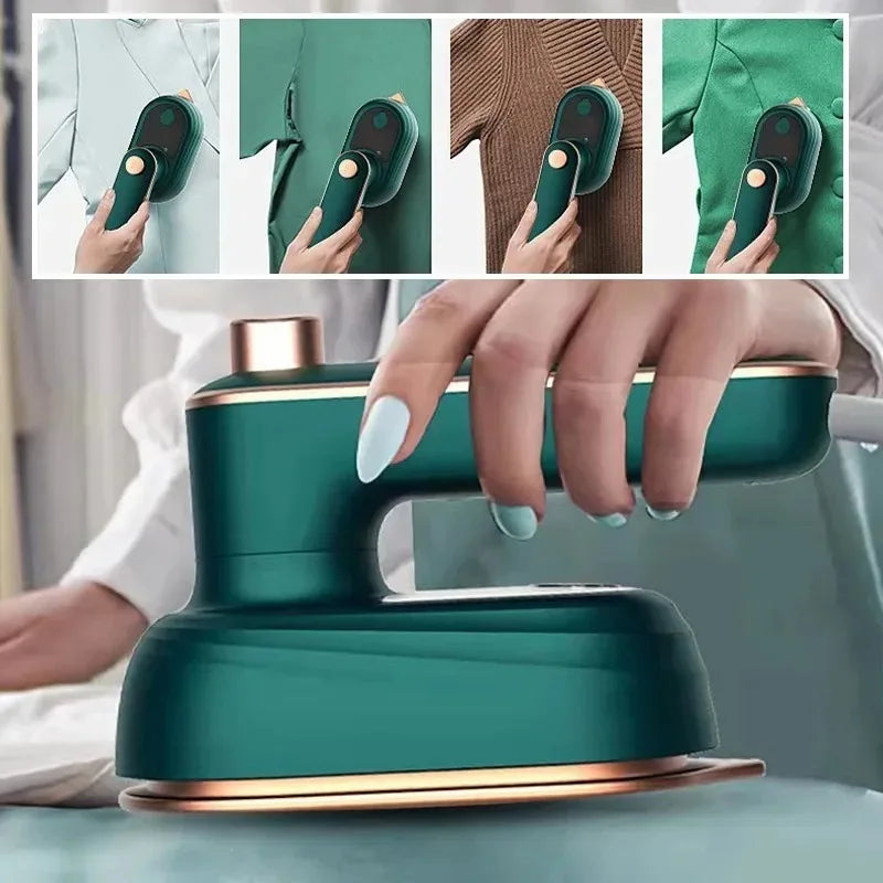 Home Mini Steam Iron Handheld Portable Garment Steamer Dry Wet Clothes Fabric Ironing Machine for Home and Travel