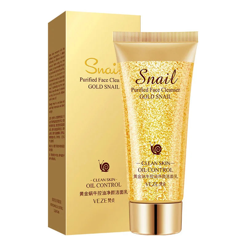 Facial Cleanser Gold Snail Hydrating Moisturizing Nourishing Oil Control Gentle Face Wash Skin Care
