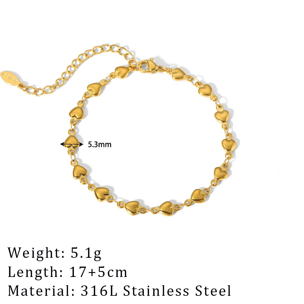2024 New Wide Chunky Twist Bracelets For Women Gold Color Stainless Steel Link Cubic Chain Bangle Gift