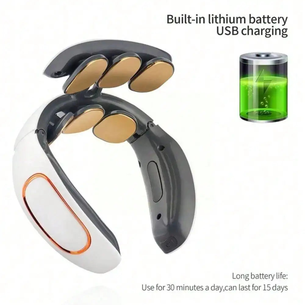 6 Head Cervical Massager Shoulder And Neck Massager Electric Pulse Household Intelligent Neck Protector Multifunctional Massage