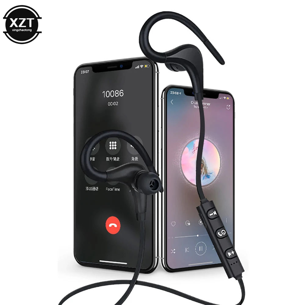 Wireless Bluetooth-compatible Sports Headset Running Stereo Music earphones Universal Mini Ear-Hanging Ear-Hooks Headphones HIFI