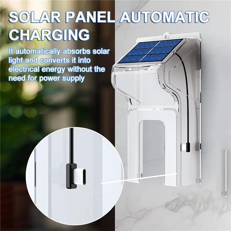 Outdoor Wireless Doorbell with Solar Cover Camera Wifi Digital Door Peepholes Waterproof Smart Home Intercom Video Eye Ring Bell