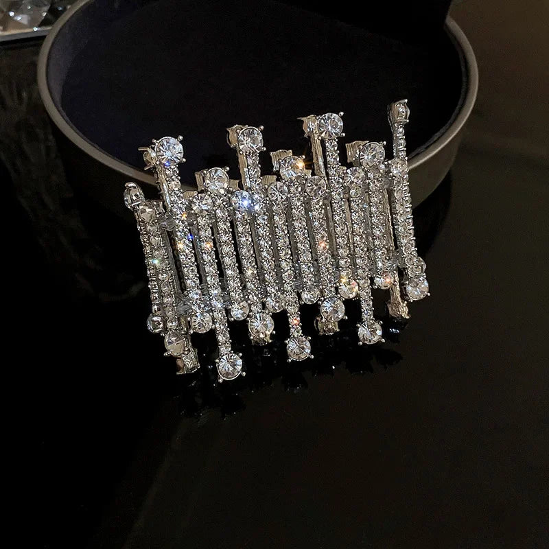 FYUAN Fashion Geometric Zircon Crystal Bracelet For Women Adjustable Elasticity Bracelets Party Jewelry Gifts