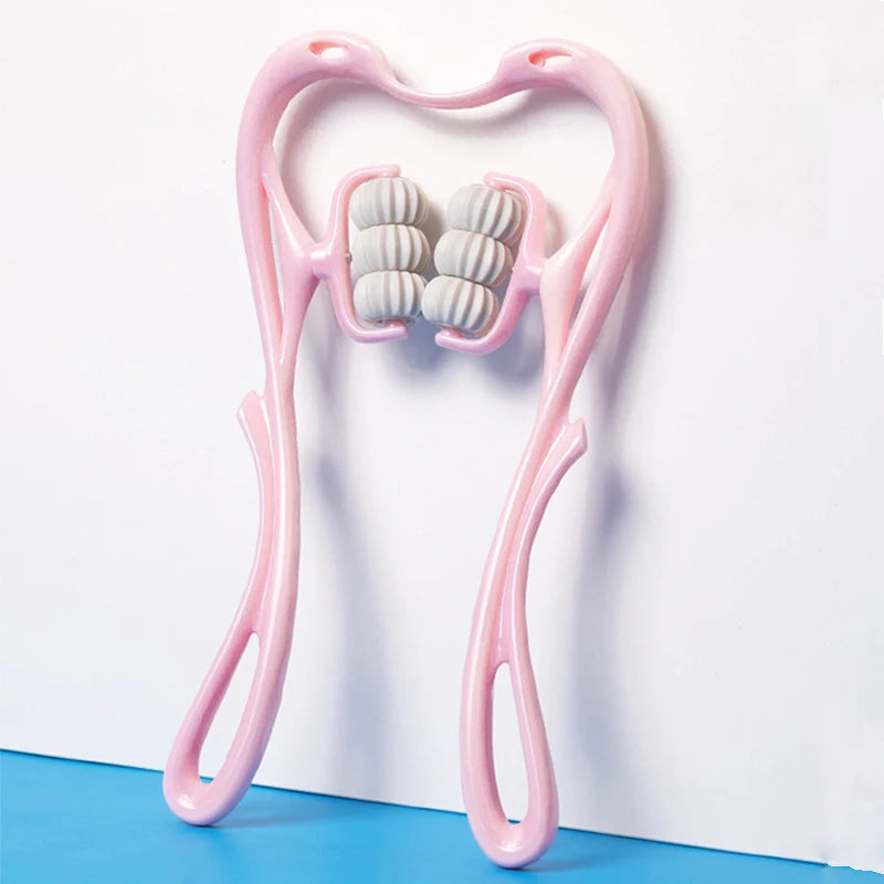 Cervical Neck Massager, Manual Neck Clamp Multifunctional Kneading Roller 6-Ball Shoulder And Neck Relaxation Massager