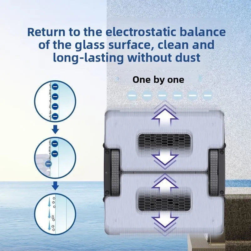 HOBOT S7 Pro Home Fully Automatic Glass Cleaning Artifact Double sided Ponyo Remote Control Window Cleaning Robot water spray