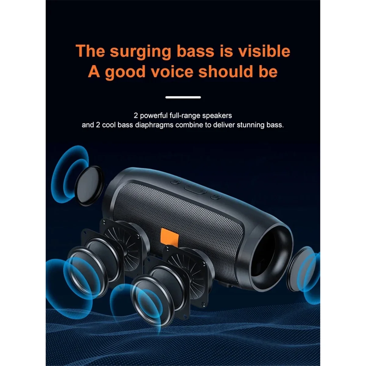 Bluetooth Speaker Bluetooth Speaker Dual Speaker Stereo Outdoor Tf Usb Playback Fm