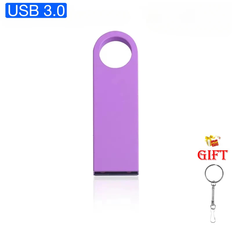 Metal Free Key Chain USB3.0 Flash Drive Metal Pen Drive 128GB 64GB 32GB 16GB 8GB Pendrive Waterproof Memory Usb Stick High Speed