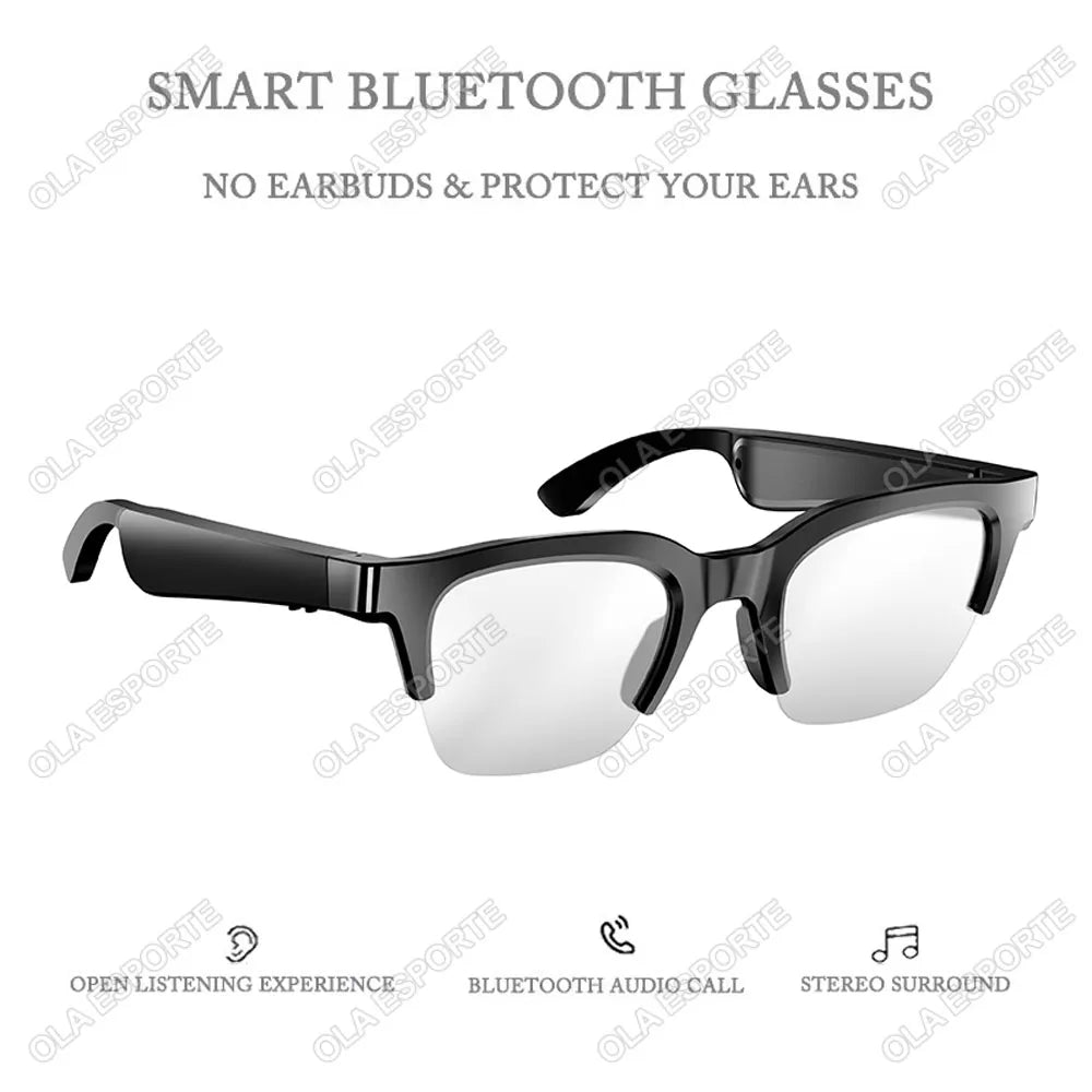 Smart Glasses Men Women Play music Wake up AI UV400 lenses Waterproof Life High Capacity Battery Bluetooth 5.0 Calling Glasses