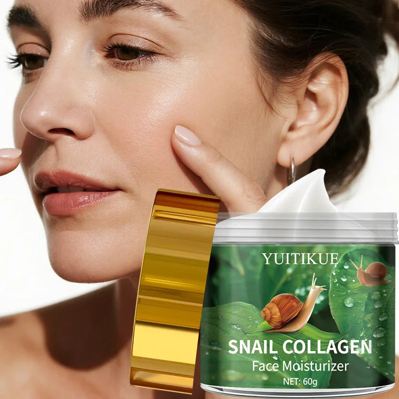 YUITIKUE 96% Snail Mucin Cream 60g - Retinol & Collagen, Lift & Moisturize, Reduce Wrinkles, Smooth & Firm Skin, Fast Results
