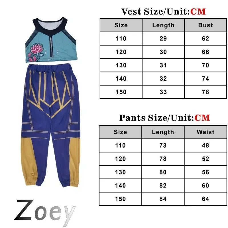 Halloween Costume de Cosplay pour enfants, Zoey Mira Rumi, impression 3D, Halloween, carnaval, chasseurs k-pop, groupe