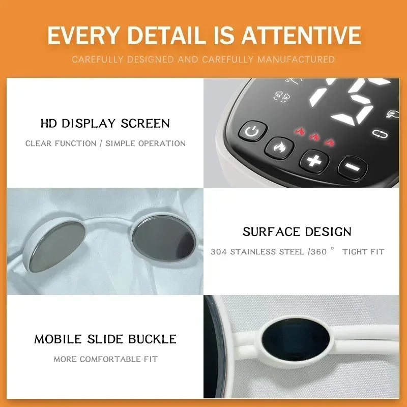 Smart Electric Neck Massager EMS Micro-Current Cervical Spine Massage Muscle Stimulator TENS Pulse Neck Health Care Hot Compress