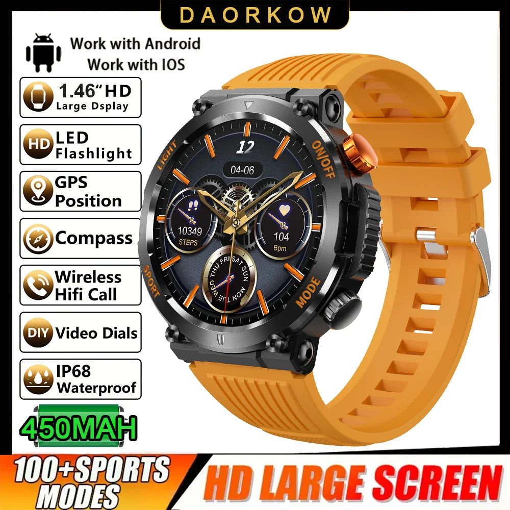 2025 New Men's Smart Watch 360 * 360 HD Touch Screen Sports Waterproof Smartwatch Health Monitoring Bluetooth Call Smart Watches