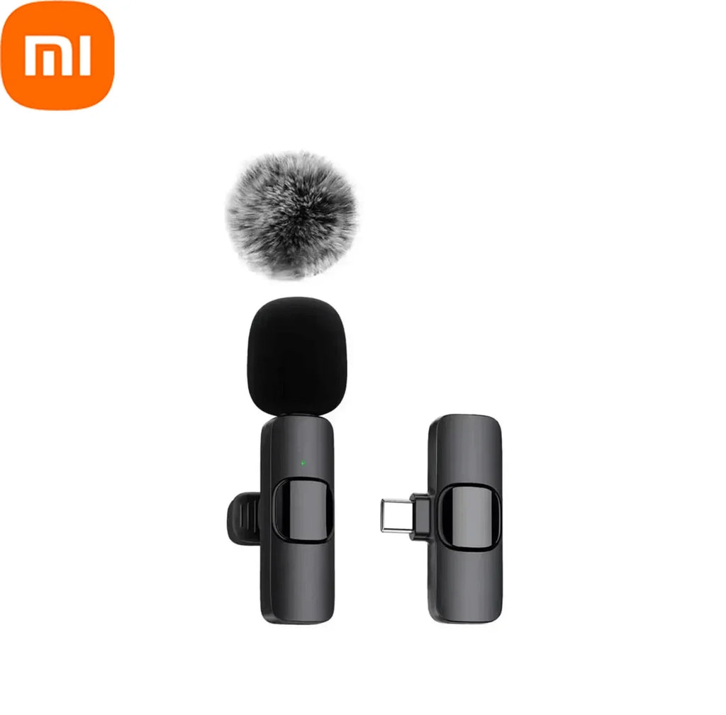 Xiaomi Wireless Lavalier Microphone Audio Video Recording Mini Microphone for iPhone Android Phone Live Broadcast Gaming