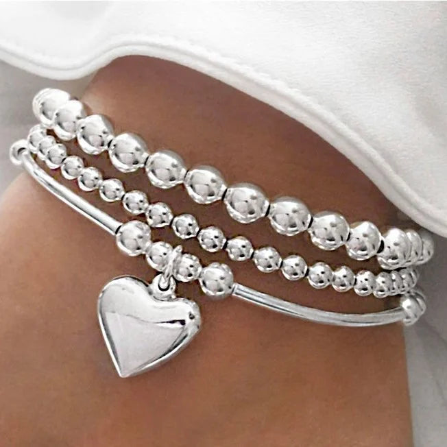 Fashion Simple Bead Bracelet Set For Women Vintage Minimalist Elegant Exquisite Round Bracelets Vacation Date Daily Wear Jewelry