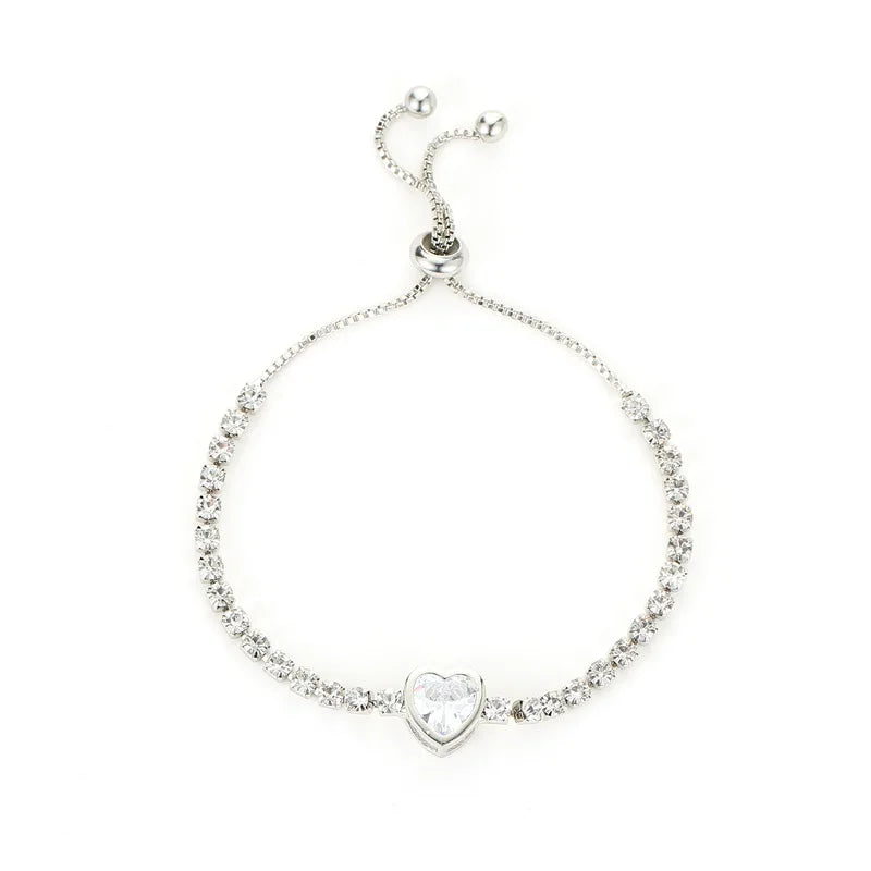 Shiny Transparent White Thin Crystal Bracelet For Women Simple Refracted Colorful Light Stretch Bracelet 2022 Jewelry Party Gift