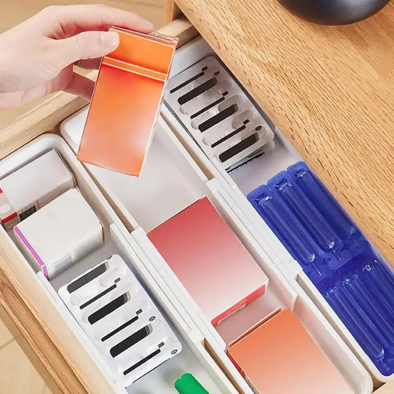 Drawer intimates partition storage box retractable kitchen tableware compartment organizer stationery classification storage box
