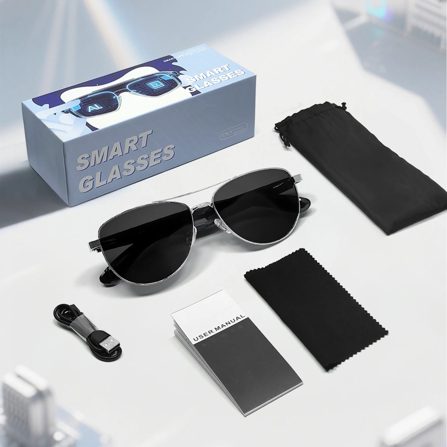GT-32 smart glasses  specificationsTranslation Sunglasses Voice Remote Control Music Eyewear Waterproof Eyeglasses