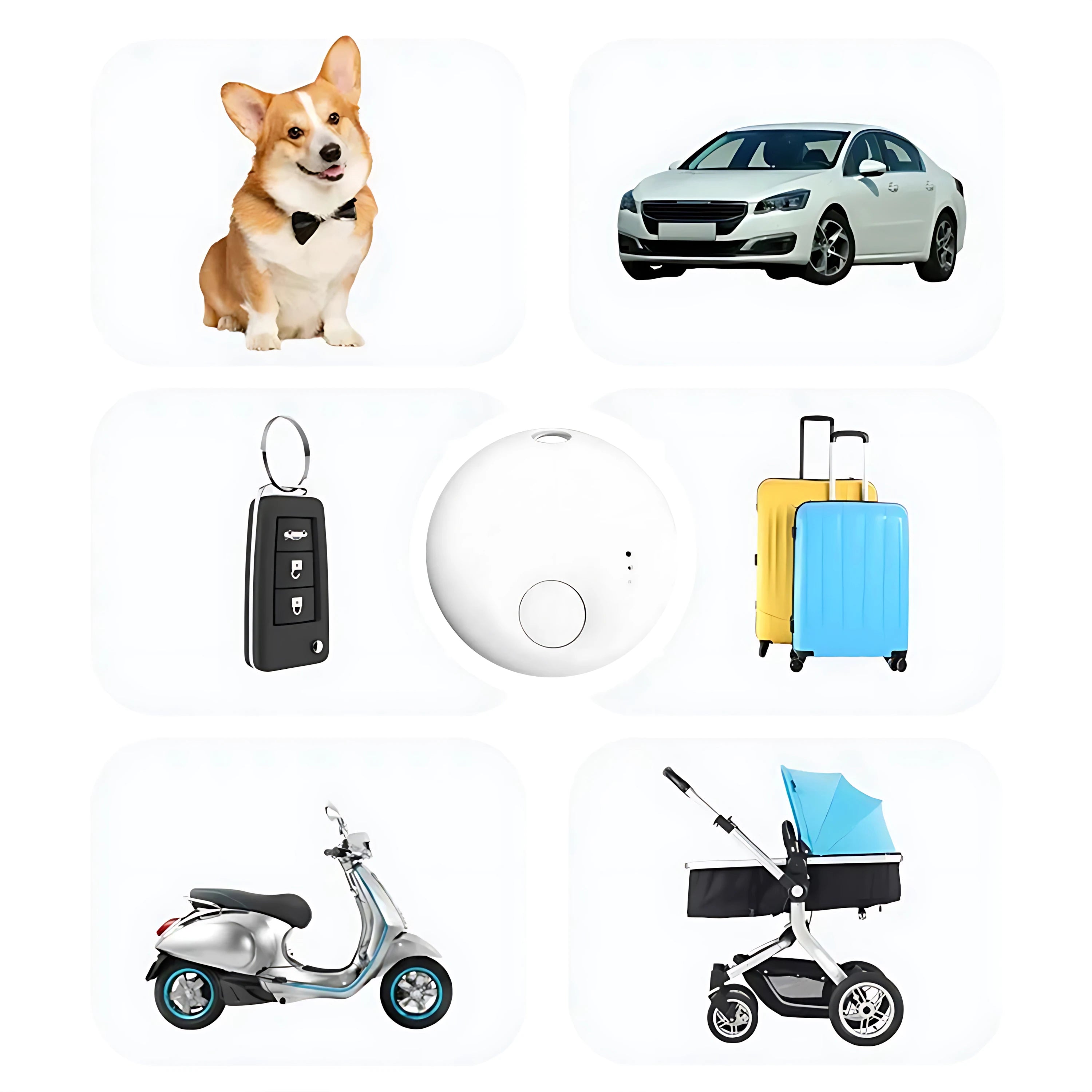 Mini GPS Tracking Device Tag Key Child Finder Dog Pet Tracker Location Bluetooth Tracker Smart Tracker Vehicle Anti-lost Device