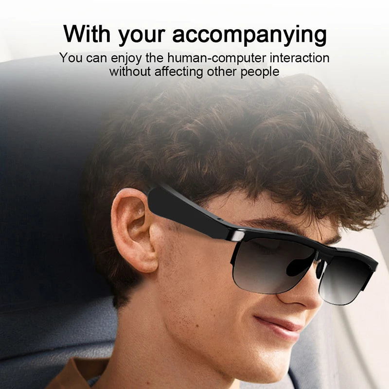 Smart Glasses Wireless Bluetooth5.3 Sunglasses Built-in Speakers Touch & Voice Compatible Glass for Men Women