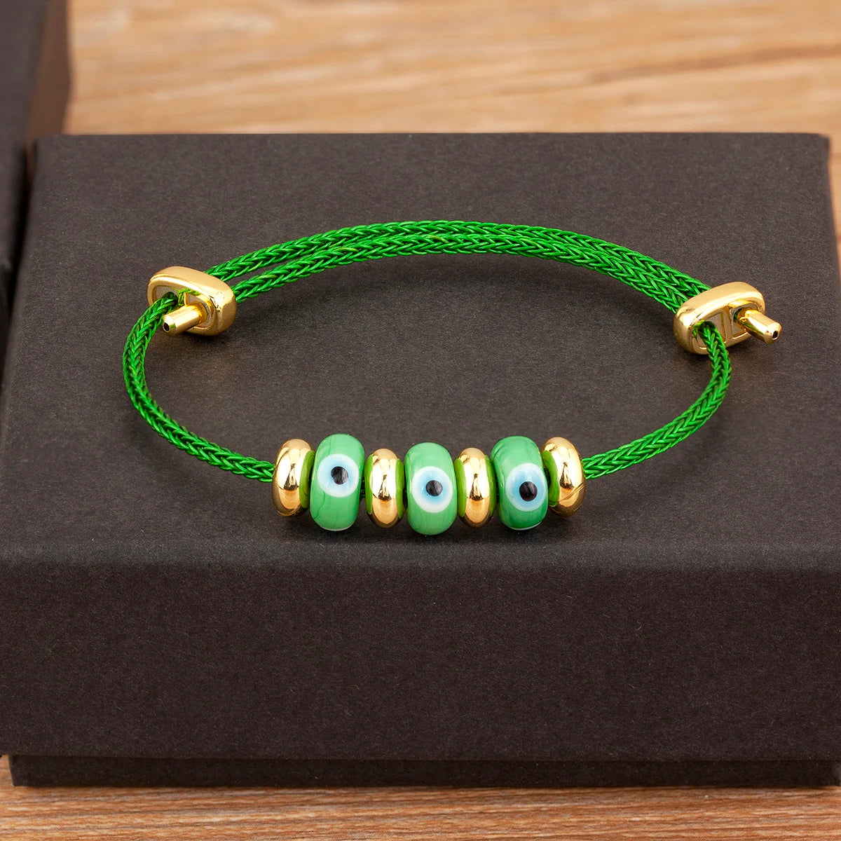 Nidin New Fashion Lucky Turkish Evil Eye Rope Bracelet Adjustable For Women Female Punk Style Personality Design Jewelry Gifts