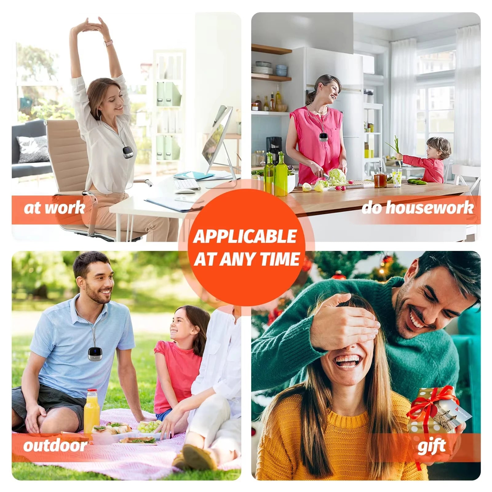 Mini Portable Neck Massager Rechargeable Hot Compress Pulse Muscle Stimulator for Cervical Spine Pain Relief Home Office