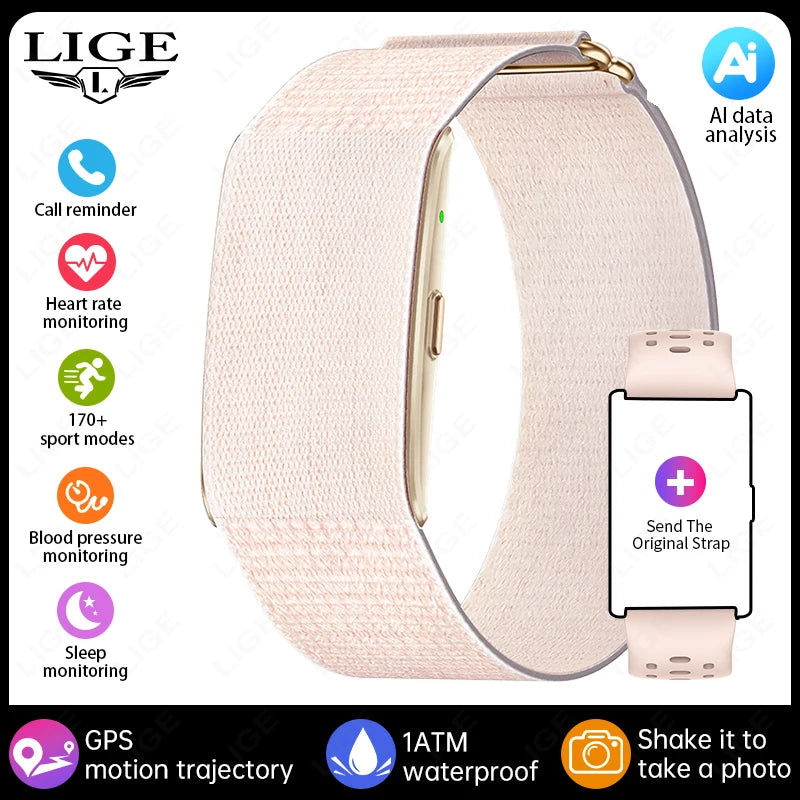 AI Health Wristband Smart Watch Bracelet Men Women Heart Rate Blood Pressure Monitor Fitness Tracker Waterproof Sports Smartband