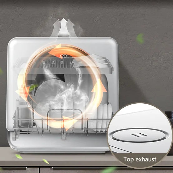 Portable Smart Dishwasher for Home and Hotel Kitchen Tabletop Mini Countertop Machine Electric Plastic Housing