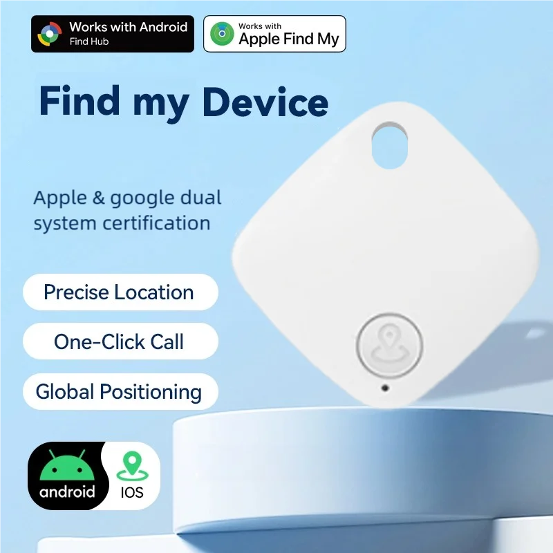 Mini Smart GPS Tracker Tag Work for iOS Android System Bluetooth Locator Key Finder for iPhone Google Find My Wallet Pet Kids