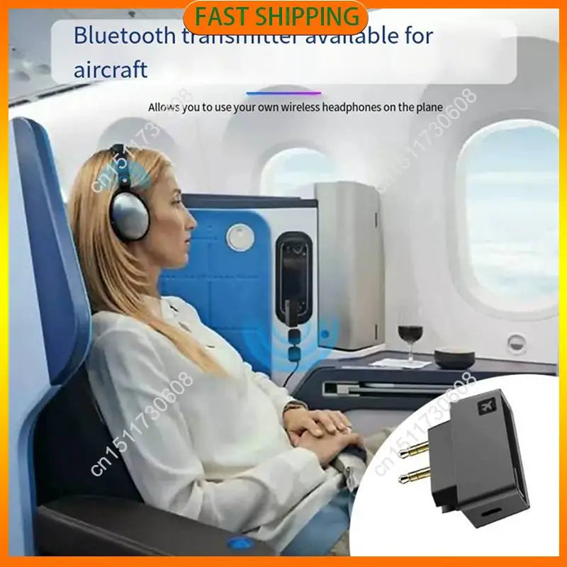 Buy Now 2X AK3046E Pro Wireless Bluetooth 5.0 Adapter For Airplane, With Aptx HD/LL/Adaptive Transmitter For , Headphones