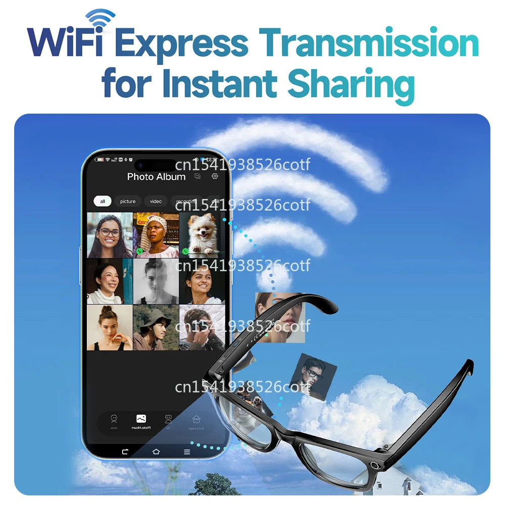 2025 GS4 Max smart glasses with 8MP wireless call wi-fi transmission outdoor sunglasses audio recording