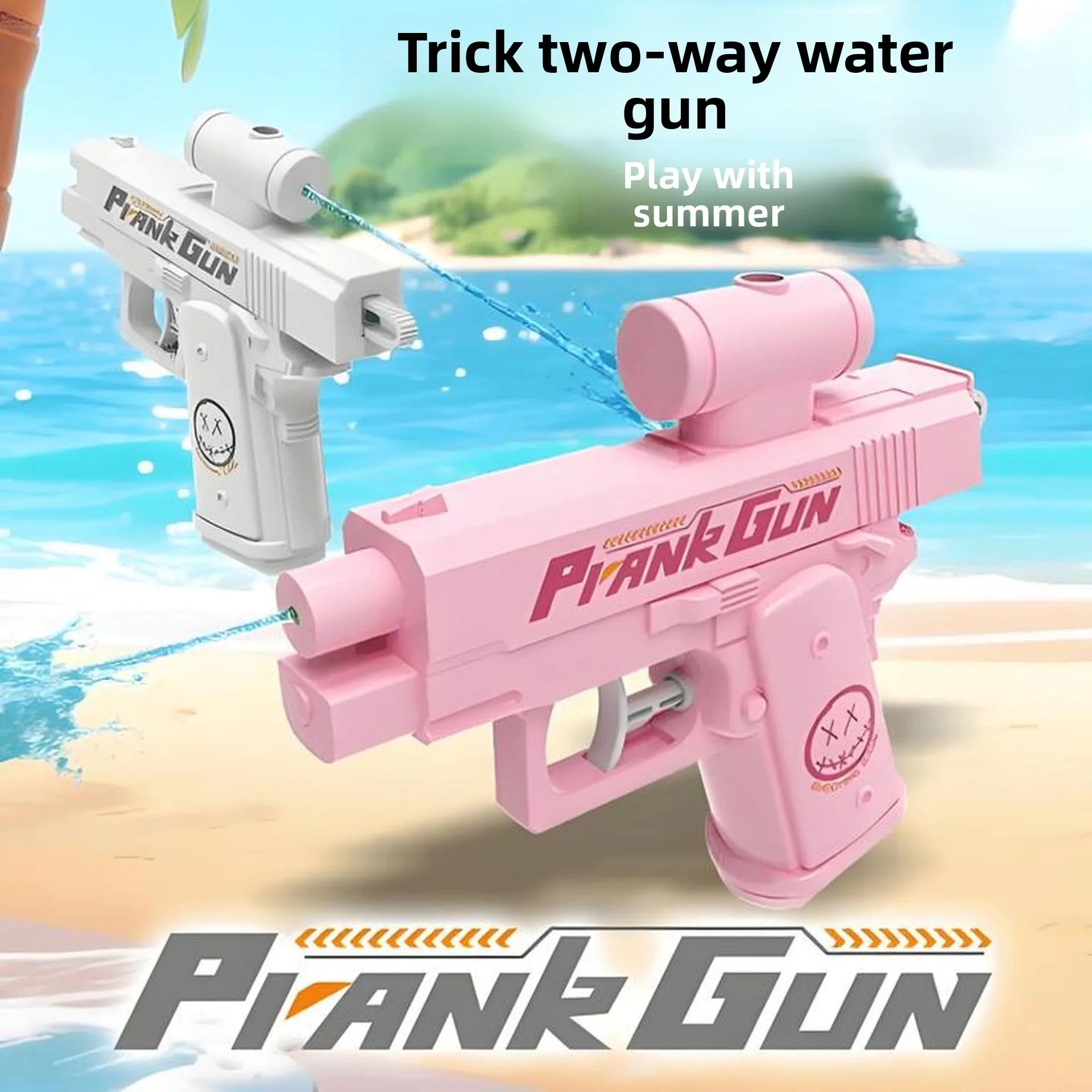 Mischievous Water Gun Toy Handheld Manual Two-Way Water Gun Prank Water gun Toy Trick  Double Directional Water Spray Mini Gun