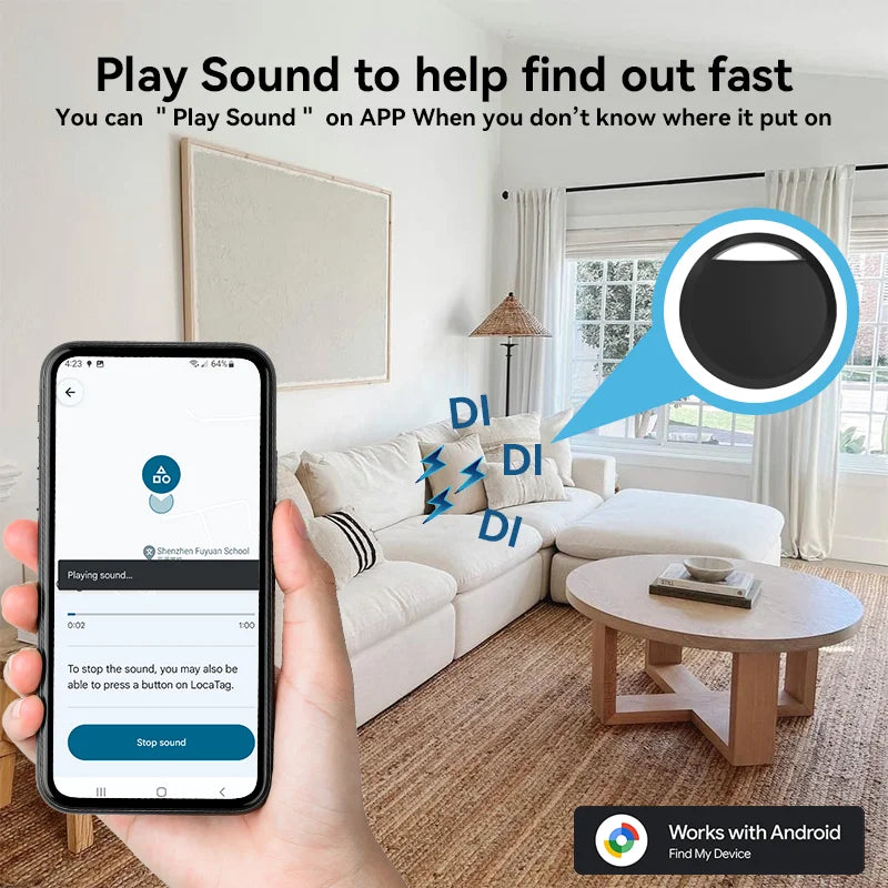 4-Pack Beyond Bluetooth Locating Tracker Android Tag Work With Google Find App Key Parcel Locator for Xiaomi Samsung OnePlus GMS