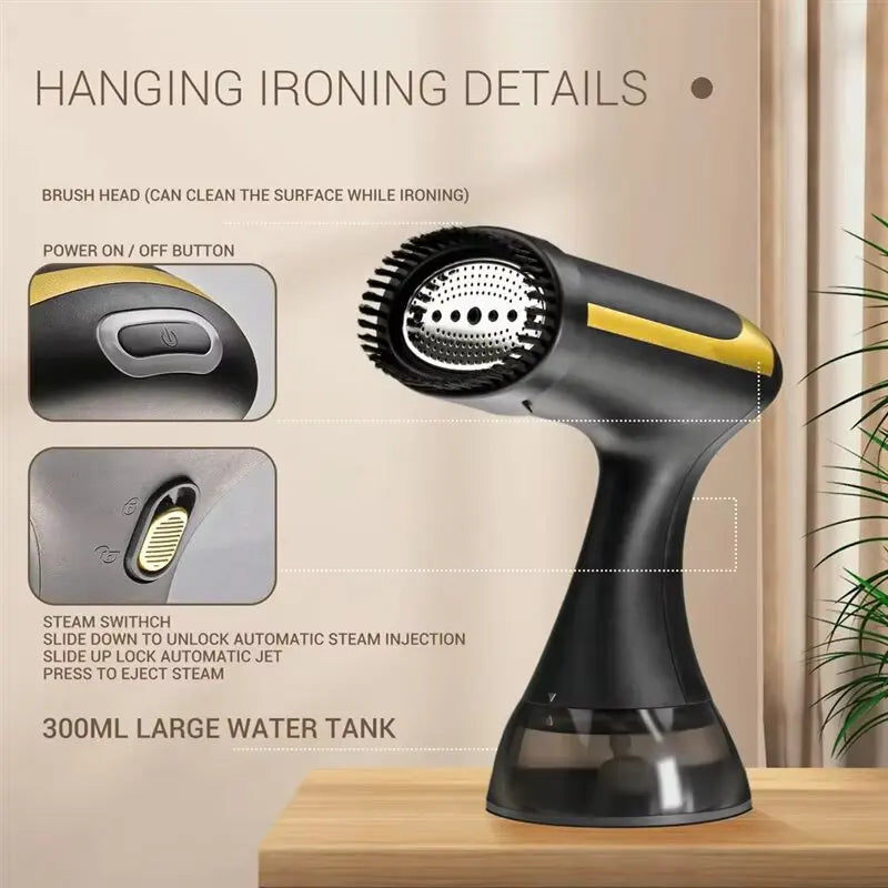 Hand Holding Portable Garment Steamer Iron Steam Cleaner For Cloth 1500W 350ml Garment Hanging Steamer Clothes Ironing Machine