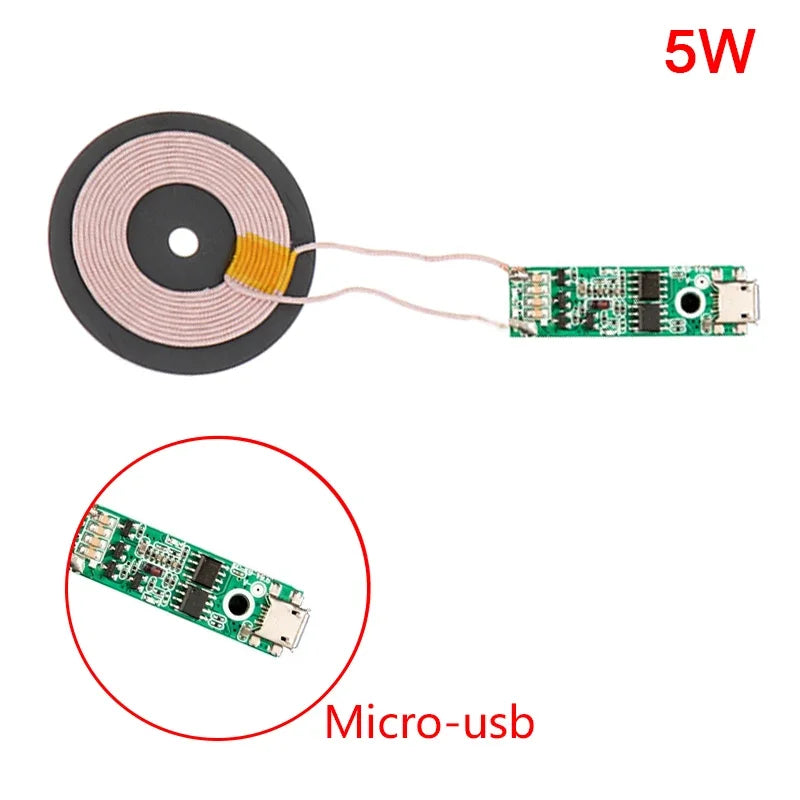 5W/10W/15W Wireless Power Supply Module Wireless Charger Module Transmitter Receiver Terminal Circuit Board Module for DIY Phone