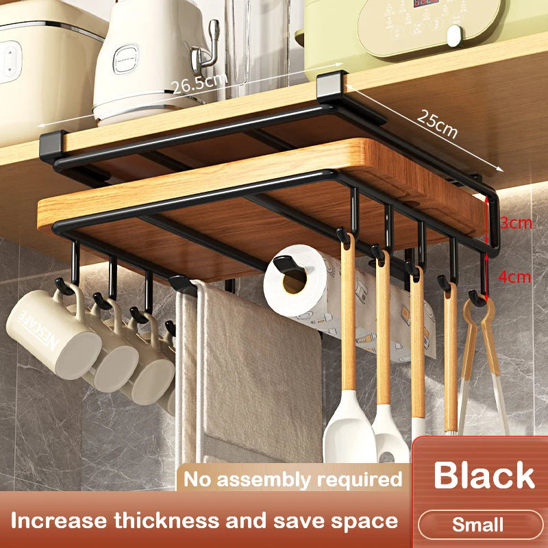 Kitchen Under Cabinet Basket Storage Shelf Cutting Board Rack Kitchen Closet Rack Under Desk Cabinet Office Bathroom Organizers