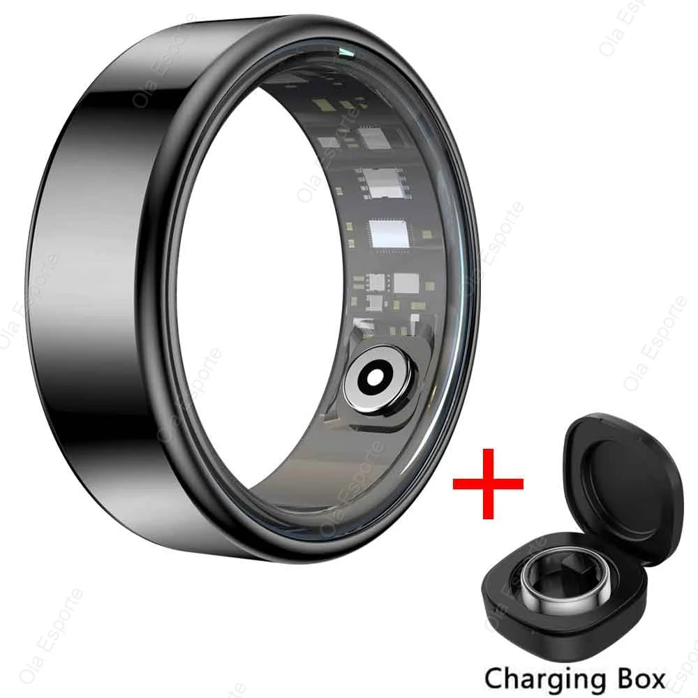 2026 New Smart Ring Men Women, Heart Rate Blood Oxygen and Sleep Monitor Smartring IP68 & 5ATM Waterproof, Multi-sport Mode Ring