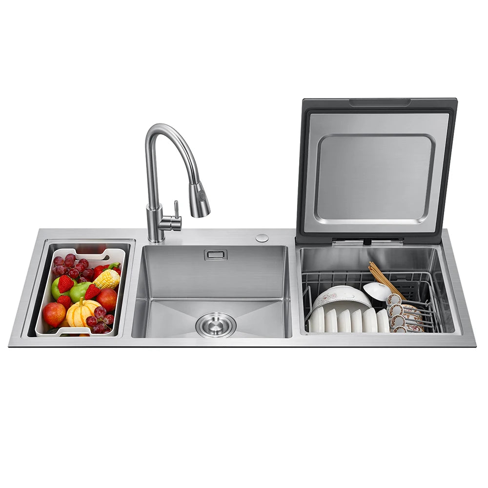 Sink Dish Washing ,Machine Integrated Full-Automatic Kitchen Ultrasonic Water Spray,Home Kitchen Appliances