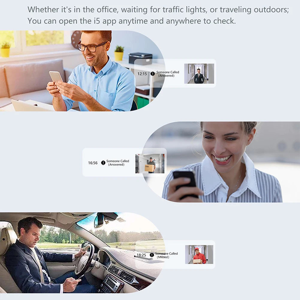 WiFi Wireless Video Doorbell IR Night Vision Doorbell Camera Smart Door Bell for Home Security Alarm System