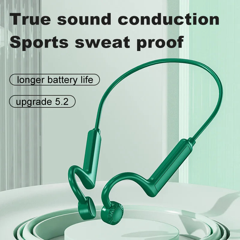 Bluetooth Headsets Wireless Headphones Sound Conduction Headphone Earphones Earbuds with Mic Long Battery Life