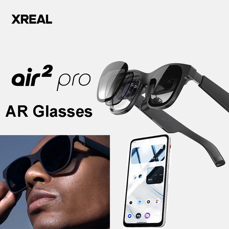 XREAL Nreal Air 2 Pro AR Glasses HD 130 Inch Large Screen 1080p View Portable Private Cinema Smart Glasses NOT VR