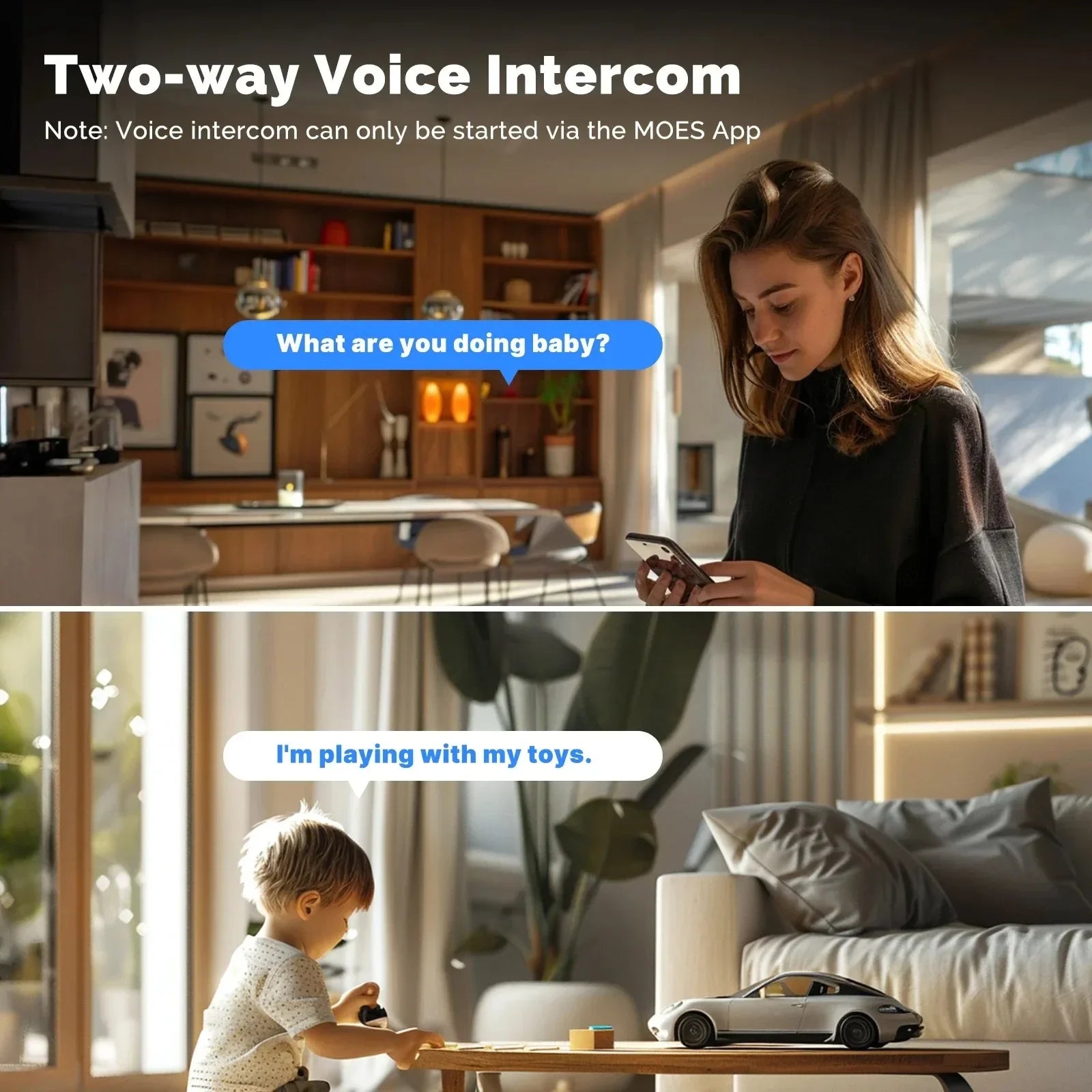 YOOSEE 8MP Indoor Smart WiFi IP Camera Dual Lens Screen Motion Detection Auto Track Two-Way Audio Onvif PTZ Security Camera CCTV