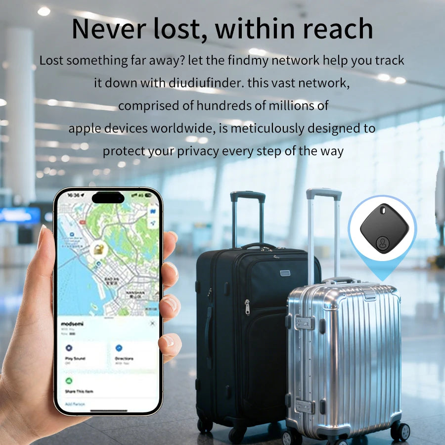 Mini Smart GPS Tracker Tag Work for iOS Android System Bluetooth Locator Key Finder for iPhone Google Find My Wallet Pet Kids