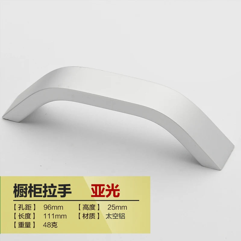 Kitchen Cabinet Knobs and Handles Black Furniture Handle for Cabinet Drawer Pulls Hardware 96mm/128mm/160mm/192mm