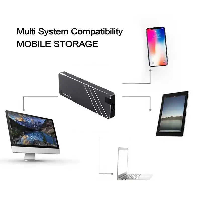 External Storage Drive SSD 1Tb Hard Drive Portable Storage External Expansion High-Speed Transmission For PC Laptop Phones
