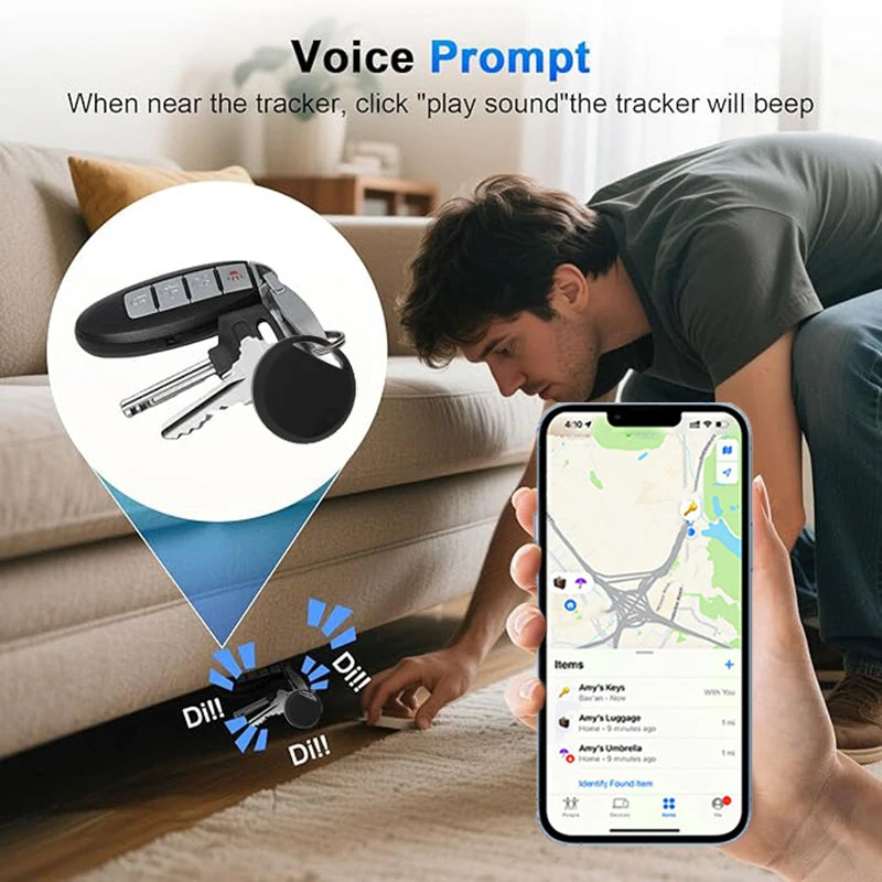 5-pack Bluetooth GPS Tracker for iOS Work with Apple Find My App Global Positioning for Luggage Bag Car Wallet Bike Smart Tag