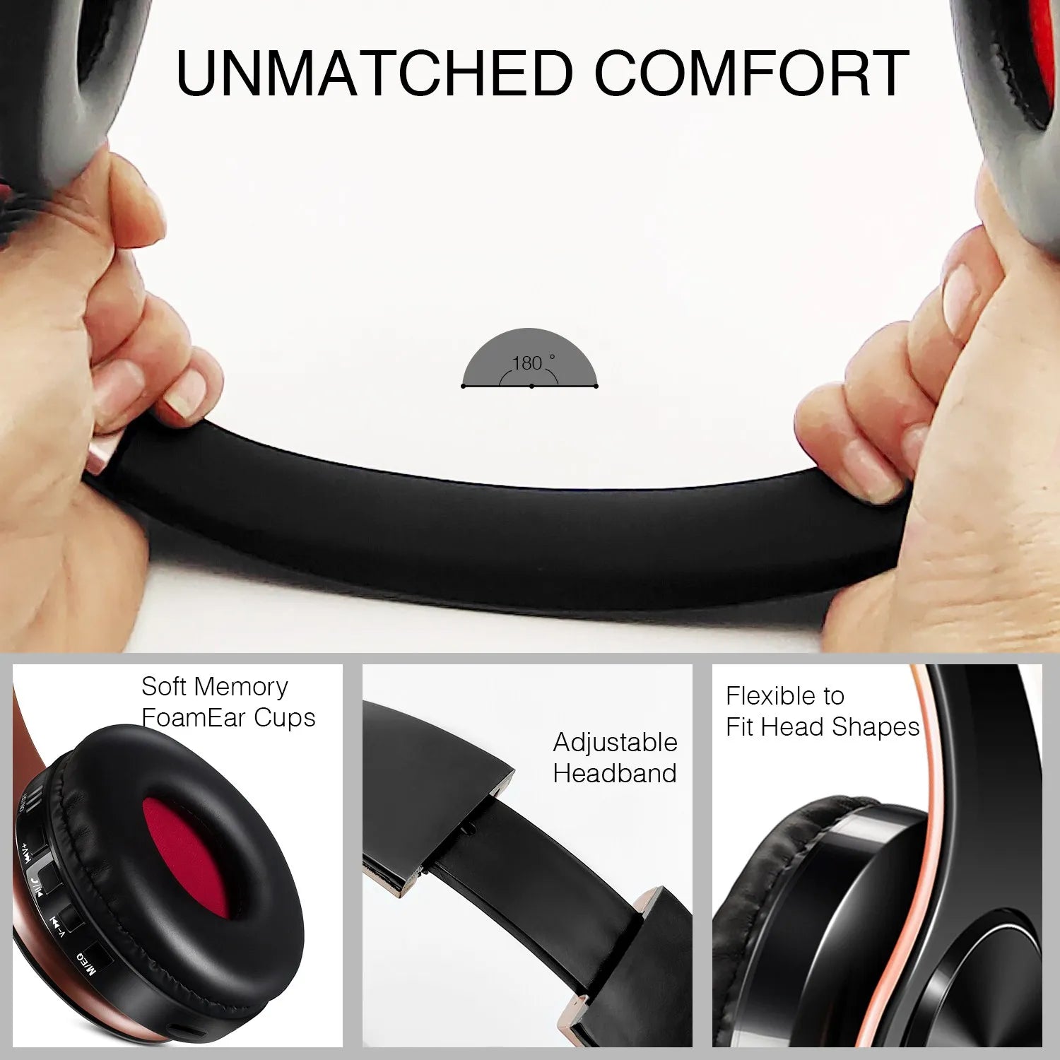 New Arrival Colors Wireless Bluetooth Headphone Stereo Headset Music Headset Over the Earphone with Mic for Iphone Sumsamg