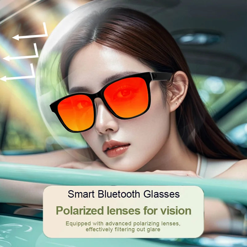 2025 Sunglasses Smart Glasses Fashion Sunglasses Bluetooth Call UV400 Hiking Fishing Al Intelligent Wireless Translation Glasses