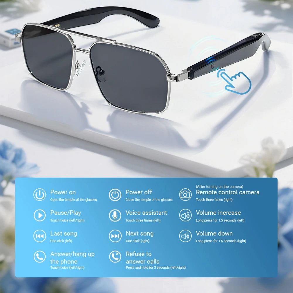 GT-31 smart glasses specifications Translation Sunglasses Voice Remote Control Music Eyewear Waterproof Eyeglasses